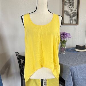 Lily White Women’s Size L Hi-Lo Tank Top with Crochet Back Detail